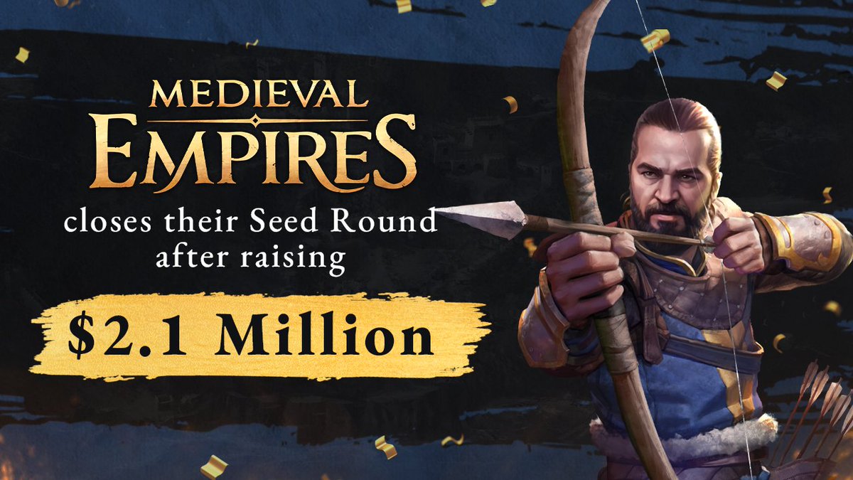 Our seed investment round has been concluded and we are delighted to announce that #MedievalEmpires has raised $2.1 Million! 

The MEE team thanks all our investors for putting their trust in us! Now onwards towards our mission: Bringing you the best Blockchain game ever!🧵(1/2)