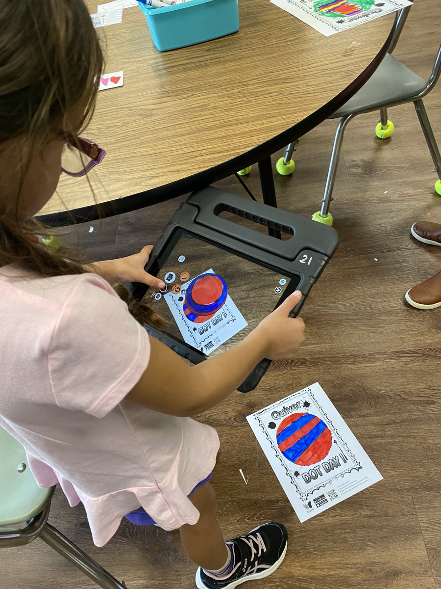Happy #DotDay! #kindergarten S's created their own mark, then brought it to life with <a href="/quivervision/">QuiverVision</a> #AugmentedReality ! #ElementaryDigitalLearning <a href="/FableVision/">FableVision</a> <a href="/FishrSchWalpole/">FisherSchoolWalpole</a>