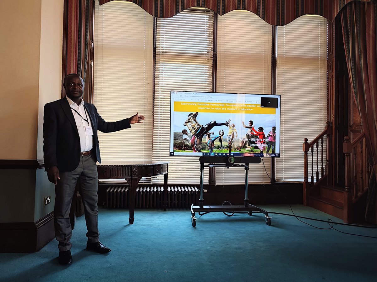 RightToPlayIntl's tweet photo. Our colleague, Eric Opoku, presented today at #BAICE2022 on the importance of effectively measuring performance to create systemic improvements in education.

We are working with teachers to improve systems that will reward students’ competency development for the 21st century. https://t.co/ZXNRdnfTe0