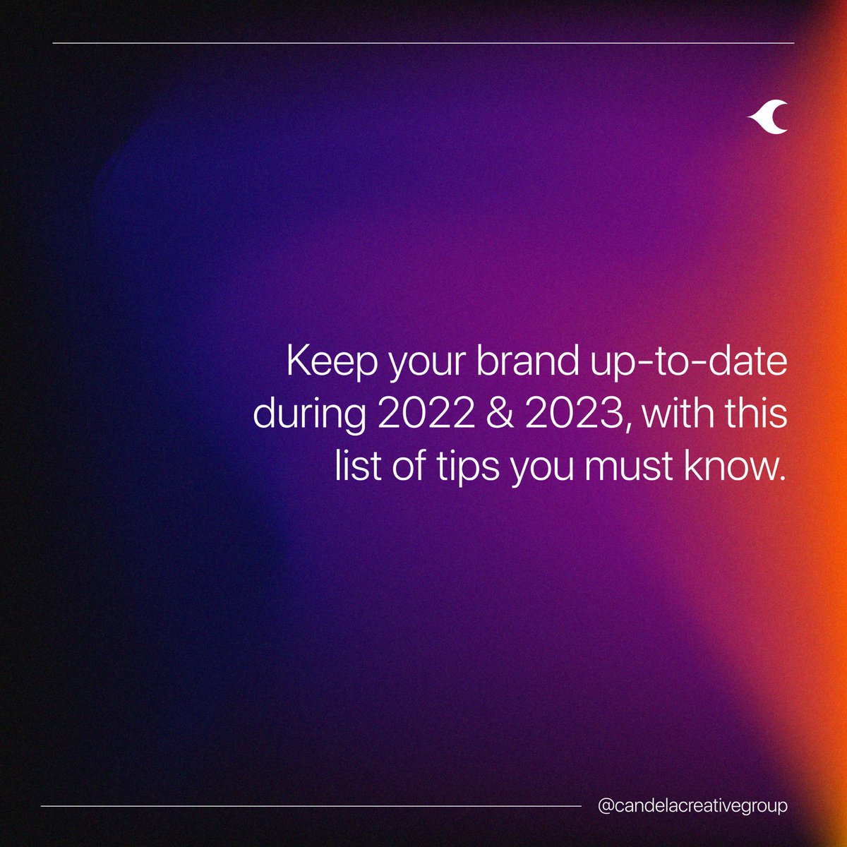 CandelaCreative's tweet photo. 5 branding trends to keep in mind this year 🤩

#socialmediatips #entrepreneurlife #startup #onlinemarketing #business #brandingtips #designstudio #brandinginspiration #brandstrategy #designspiration #designfeed #Ccgculture #Ccgweb #uibyccg #uxbyccg #puertorico https://t.co/AJffKiglbC