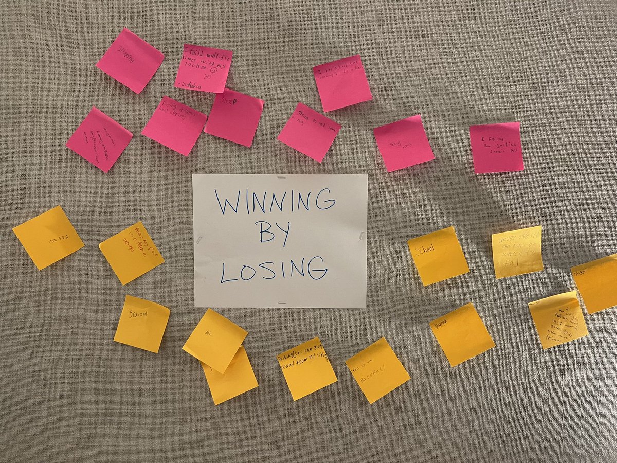 Great time with my morning groups discussing how failure leads to success. After watching @mrBobbyBones’s TedTalk “Winning by Losing”, students shared what failures they strive to make successful! @LynnhavenMiddle @AAD_Inc #bluefishbelieve #bluefishdreamersunited
