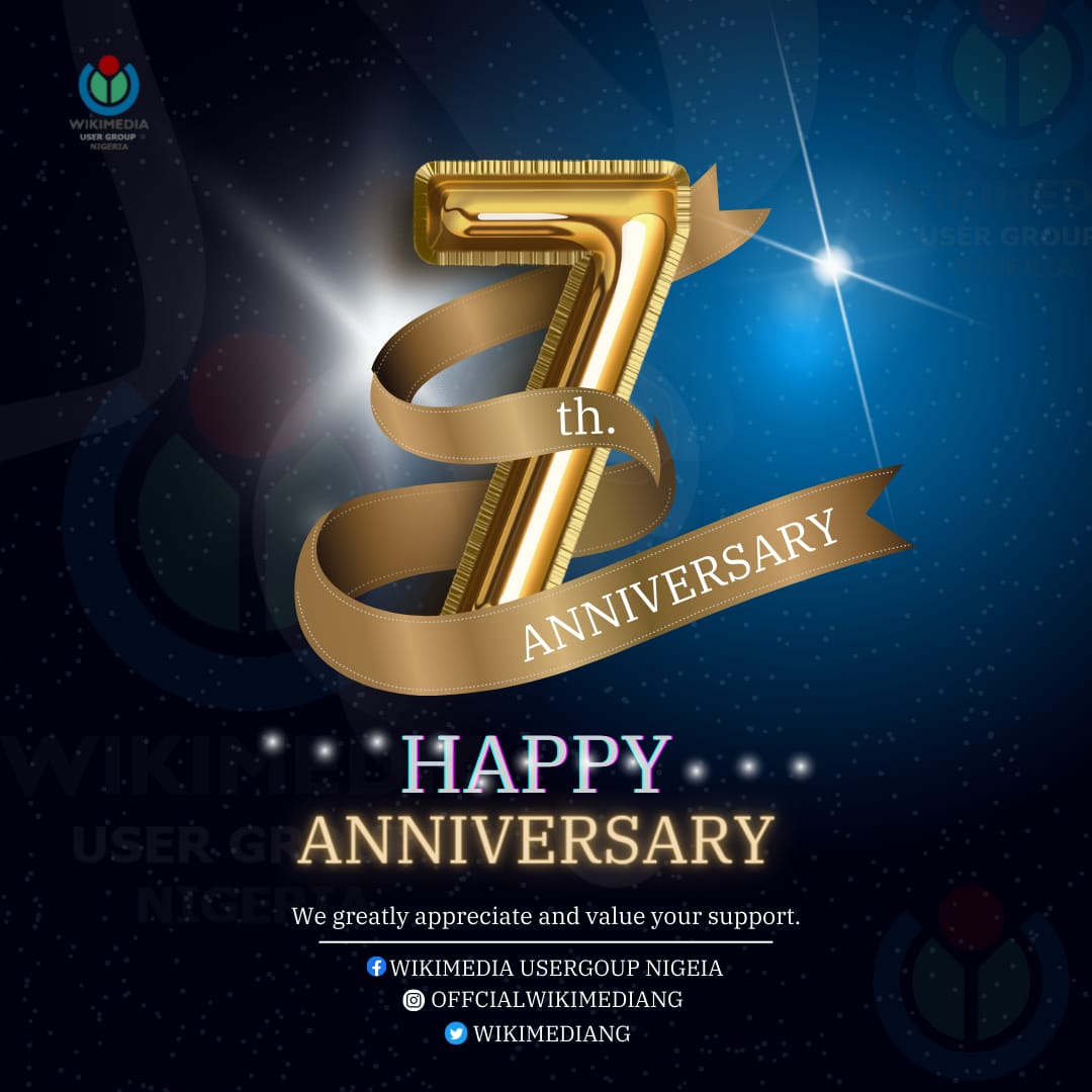 WikimediaNG's tweet photo. Good news!
Exactly seven years ago, we were recognized by @WikimediaAffCom as an affiliate of the Wikimedia Foundation.
Congratulations to us all @WikimediaNG
#wikimediang #wikimedia https://t.co/rCGAqxCsbz