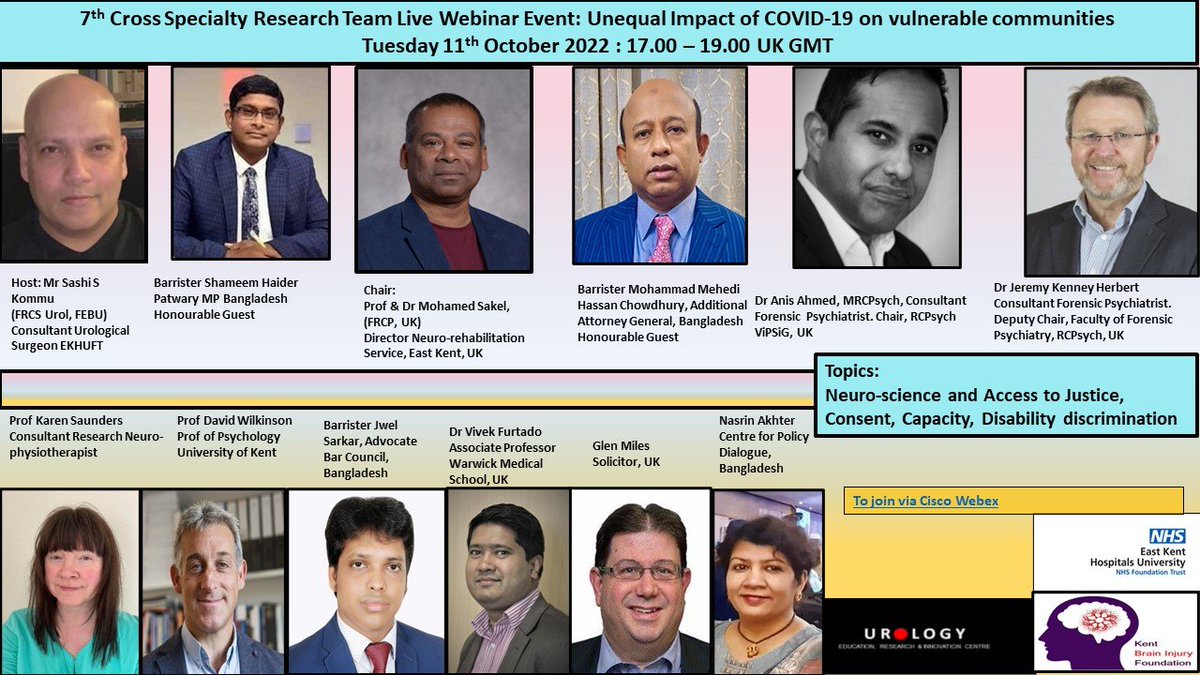 DrSakel's tweet photo. Neuroscience &amp; access to justice. Consent,  Capacity. Webinar. Welcome. @NasrinA32145808 @Ani5Ahmed @UKABIF @PeaPeaspot https://t.co/lBt9HQDsay