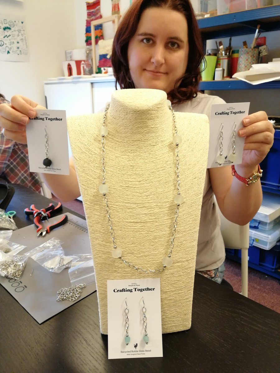 Danielle is working on a great new range of recycled bottle glass jewellery! Look out for these online soon!