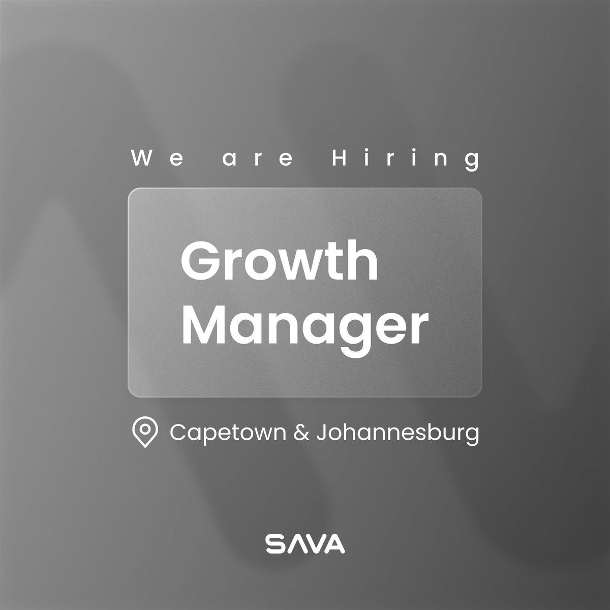 savabusiness's tweet photo. Sava is hiring a Growth Manager to join the fast-growing team in our South Africa offices (either Joburg or Cape Town)!

Find out more about the role &amp; apply using this link: 
https://t.co/cnvzzGDl0P https://t.co/L4k46rL5Q6