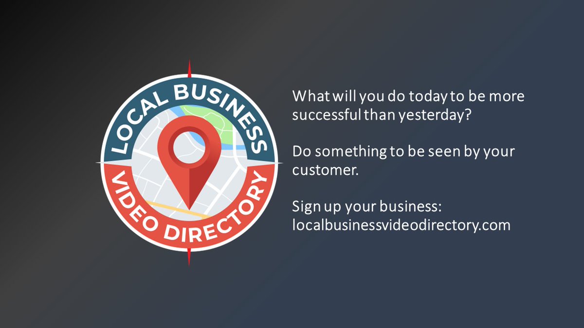 Join today to get your business noticed and secure your pricing for the next 4 years.

Sign up your business now.

localbusinessvideodirectory.com

#localbusiness #businessowner #smallbusinessowner 
#marketing #inflation #recession #VideoMarketing #connectedtv #SmallBusiness #shoplocal