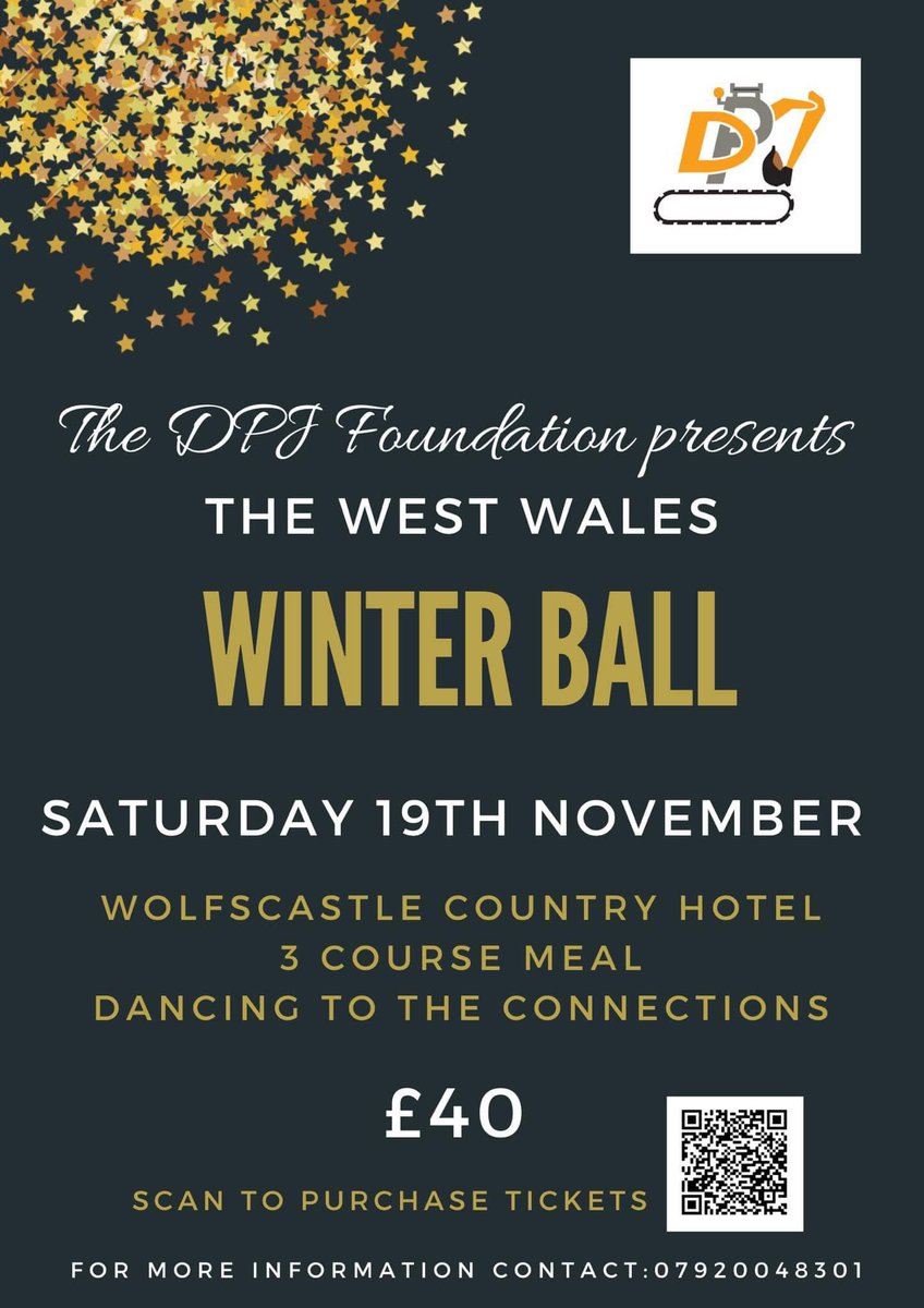 dpjfoundation's tweet photo. 🧡 The DPJ Foundation SOUTH WALES Winter Ball 🧡

📆 Saturday 19th November
🎼Entertainment provided by The Connections
📍 Wolfscastle Country Spa Hotel &amp; Restaurant
📩 Book your tickets as soon as possible to avoid disappointment -£40!!
👉 https://t.co/RHwuZjpw49 

#ShareTheLoad https://t.co/89AhMiGTLm
