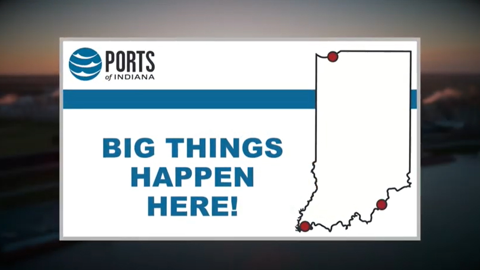 PortsofIndiana's tweet photo. What are we showing at Breakbulk? Take a peak at our video loop to see what kinds of BIG cargo we handle at our ports!

https://t.co/wbUMdNuLL1 https://t.co/nyOBnL1n1W