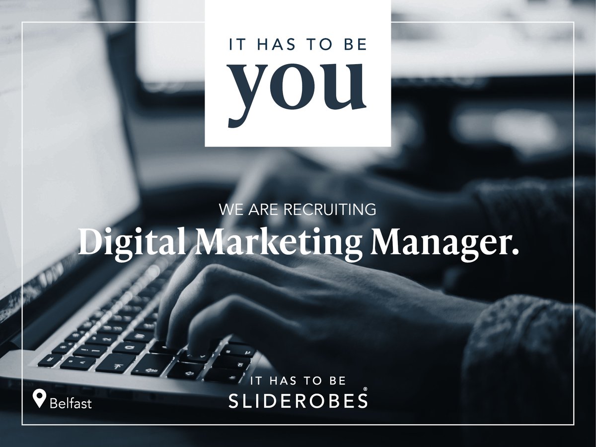 Sliderobes's tweet photo. We're #hiring for our team in #belfast!

Are you a digital marketing specialist with excellent attention to detail?

If the answer is YES, then it has to be you! Find out more here >> https://t.co/LWjkKn0nLz https://t.co/qy76SWchmf