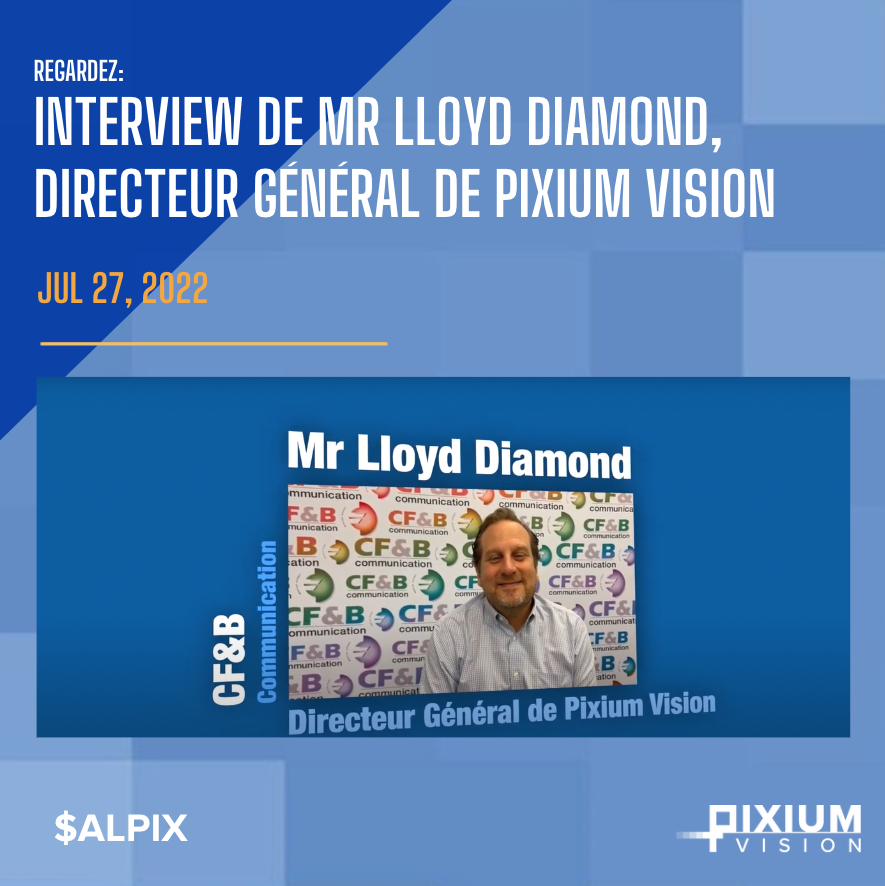 PixiumVision's tweet photo. Interview de Lloyd Diamond du 27 juillet 2022 lors du MidCap Event.
Voir la vidéo : https://t.co/0pJo3A8kTb
#midcap #event #salon #medtech #financement #investisseur #pixium #vision #ALPIX #science #yeux #DMLA #DMLAseche #implant #PRIMA #artificiel #bionique #recherche https://t.co/1Xv2s9ngOE