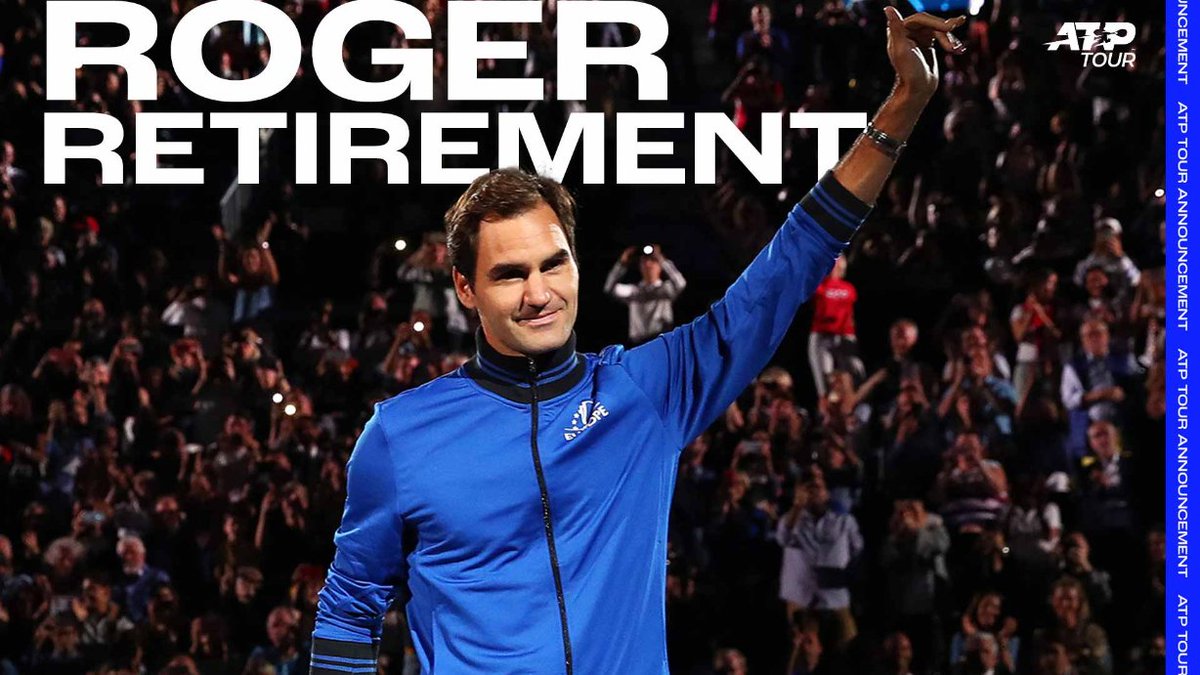 earninggg's tweet photo. 20 times Grand Slam champion Roger Federer announces retirement from professional tennis... https://t.co/HkfIwk7aDj