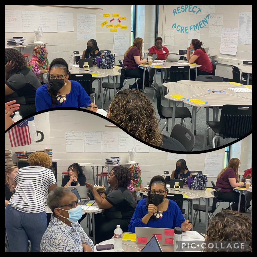 Leaders learning! HBMS team leaders engaging in professional learning to ensure PLC proficiency. 🙌🤩🤝