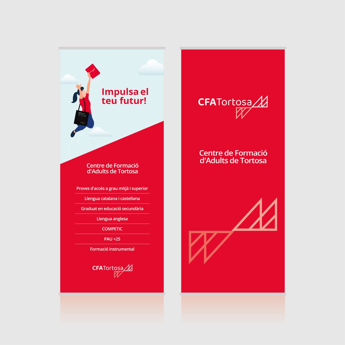 👀 Heu vist mai un roll up a doble cara? Us mostrem aquest que hem dissenyat per al <a href="/cfatortosa/">CFA Tortosa</a>.

♟️ Hi ha moltes formes de tenir presència de marca. T'ajudem?
____
#rollup #cfatortosa #tortosa #dissenygrafic #comunicacio #vertexcomunicacio #agenciadecomunicacio
