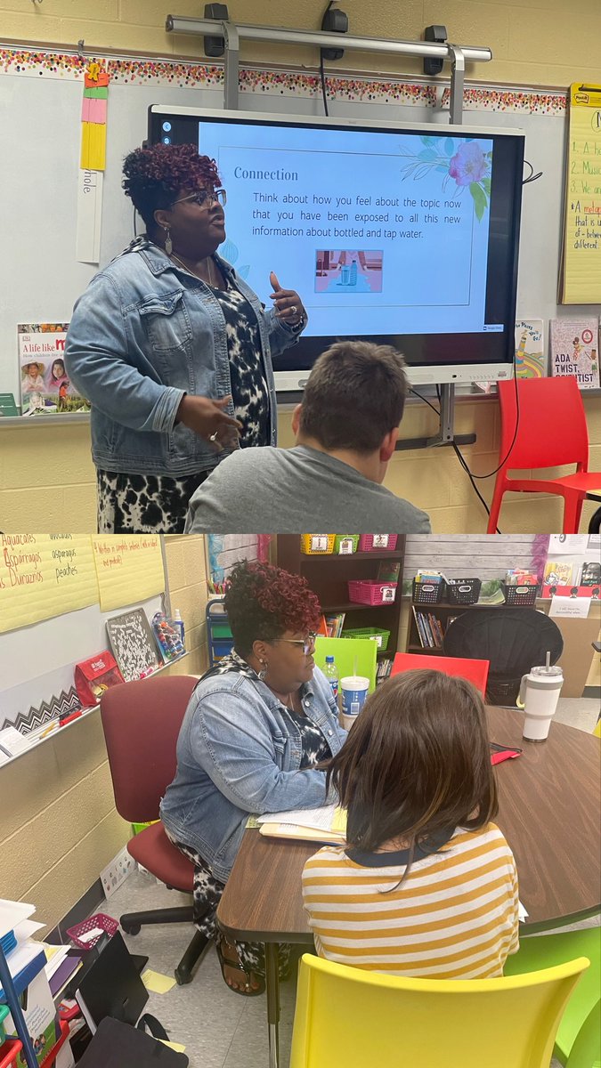 <a href="/scarlet1913/">Fionna R. Porter</a> rocking out her writing time with her 5th grade students! Loved the connections they were making and editing their writing! I was even able to see her do mini conferences with her students! @ParksArivia <a href="/sandralhogue/">Dr. Sandra L. Hogue</a> <a href="/lainiepowell/">Lainie Powell</a> <a href="/JcpsElemEla/">JCPS Elementary ELA</a> #aissucess