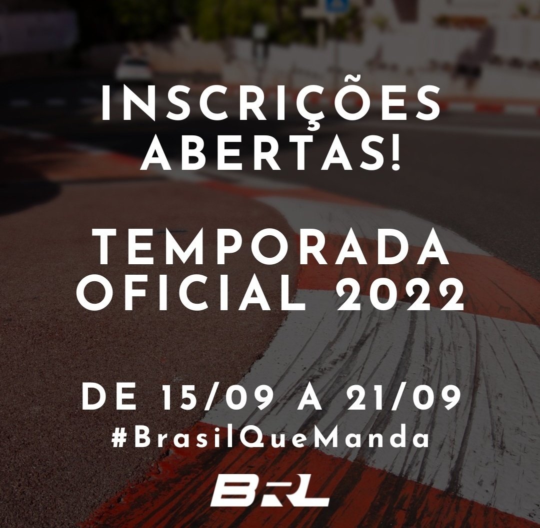 brleaguenet's tweet photo. INSCRIÇÕES ABERTAS! 🏁

A BRL está de volta para a sua 14ª temporada e agora você pode participar em qualquer plataforma! 🤩

As inscrições são gratuitas e abertas para todos! 

Inscrição: https://t.co/4f13iRn3BF

#BrasilQueManda https://t.co/HKPJ5PutpM