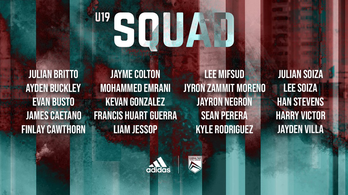 🇬🇮 U19 Squad Announcement ‼️

Here is the Gibraltar squad that will travel to Wales next week to take on 🇮🇪, 🏴󠁧󠁢󠁷󠁬󠁳󠁿 and 🇭🇺 in Group 4 of UEFA's U19 Championship Qualifiers ⚽