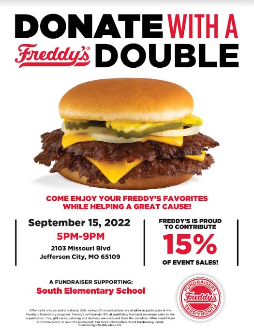 JCSouthSchool's tweet photo. Because eating Freddy's for dinner tonight so a percentage of sales is donated back to South School just makes sense...
๐๐๐
#donatewithadouble #freddys #jcsouthschool #tigersrule https://t.co/gfY1YDcXIN