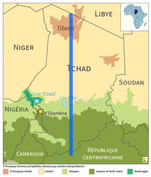 S’il fallait un jour diviser le Tchad,ça sera la carte la plus équitable possible ! Qui est fou pour prendre uniquement le désert ça sera une division verticale !