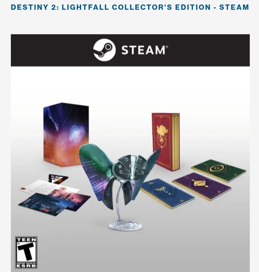 TallNick2's tweet photo. GIVEAWAY TIME!

We're giving away the #Destiny2 Lightfall Collector's Edition Box for @Steam!! 

It includes the Annual Pass for Lightfall! Valued at $249.99 USD. Ships worldwide. 

To enter:
✅️Like
✅️Follow
✅️Retweet
✅️Tag a friend

Winner pulled on Sept. 30th 2024. https://t.co/B0OGXlMIXD