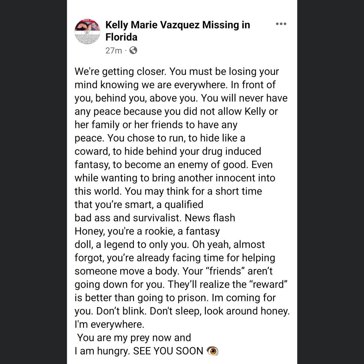 😈👀  we're always one step ahead. #justiceforkellymarievazquez #like #GOAT #florida #missingperson #missing #missingchild