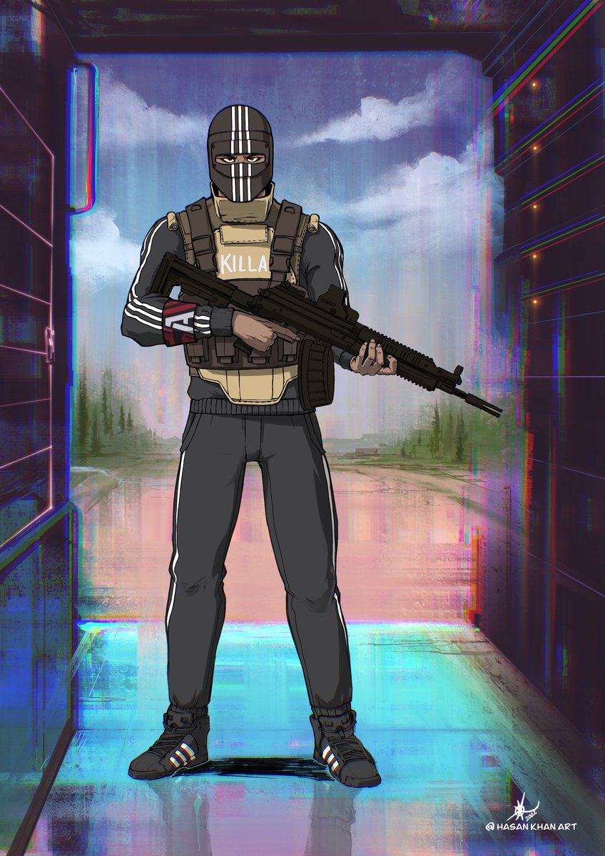 T0mmy_Kase's tweet photo. Huge shoutout to @hasankhanart for this incredible art of Killa from #EscapeFromTarkov ! (with a slight personal touch ;) ) https://t.co/0uaIFVOK57