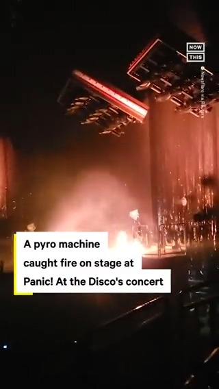 Panic At The Disco concert stage with pyrotechnics