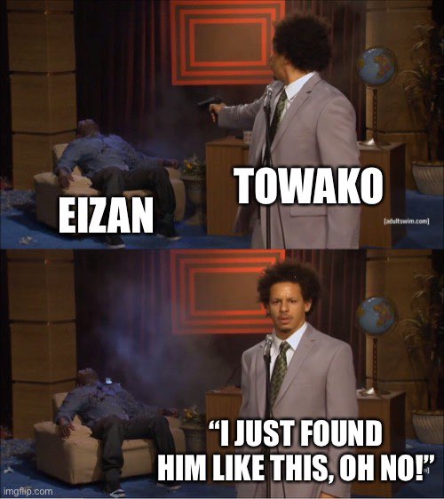 Lord_Thantus's tweet photo. I finished The Centennial Case: A Shijima Story last night and I was stuck in a 2-hour office meeting this morning and it gave my brain too much time to think and make memes about this game

These have heavy spoilers, PLEASE GO PLAY IT SO YOU CAN LAUGH AT THEM

#CentennialCase https://t.co/ucR804GJTO