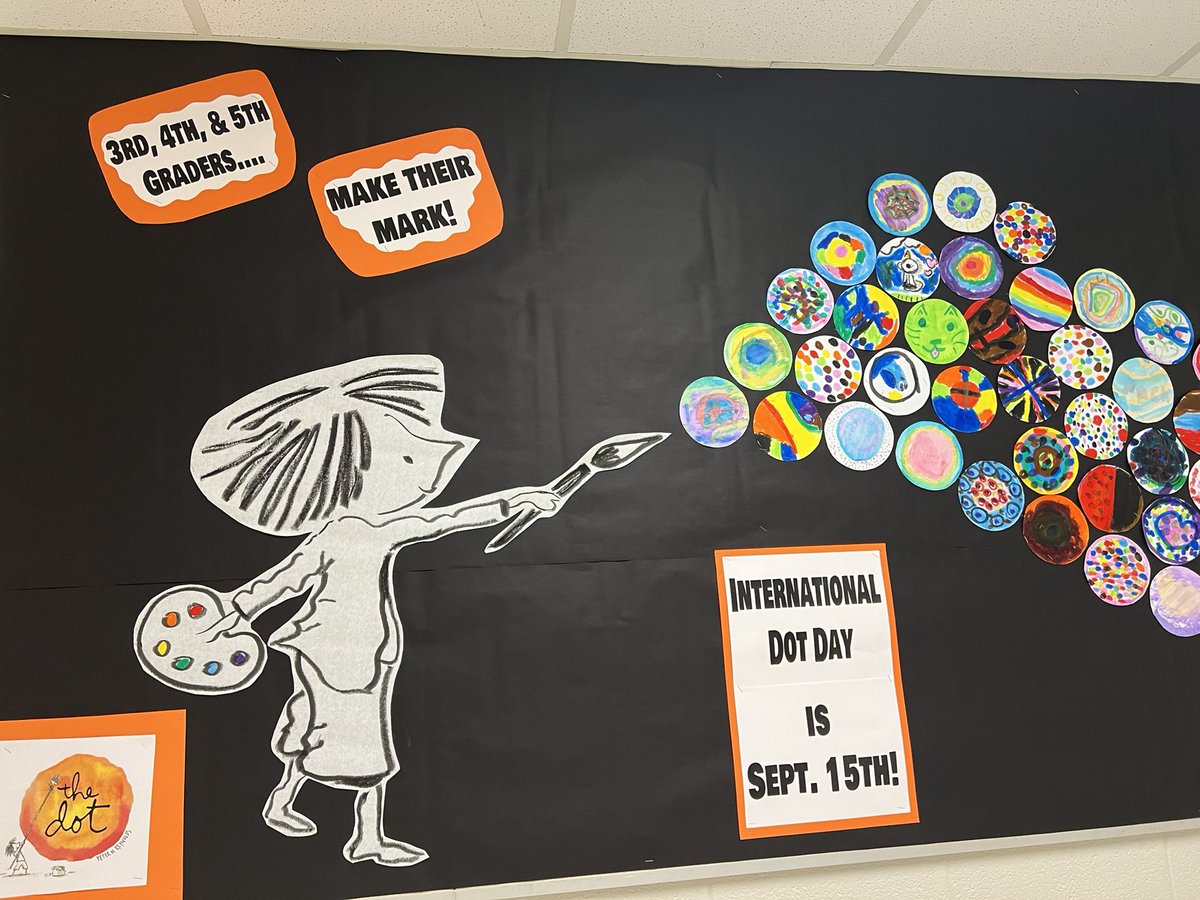 tifray10's tweet photo. Yay for #InternationalDotDay ! Favorite quote heard today “Let’s see where this dot takes me.” Such a fun library lesson with @quivervision and @Novel_Effect and of course an awesome book!!#PocaPreK5 #library #libraryK5 https://t.co/G5rXMjnAiB