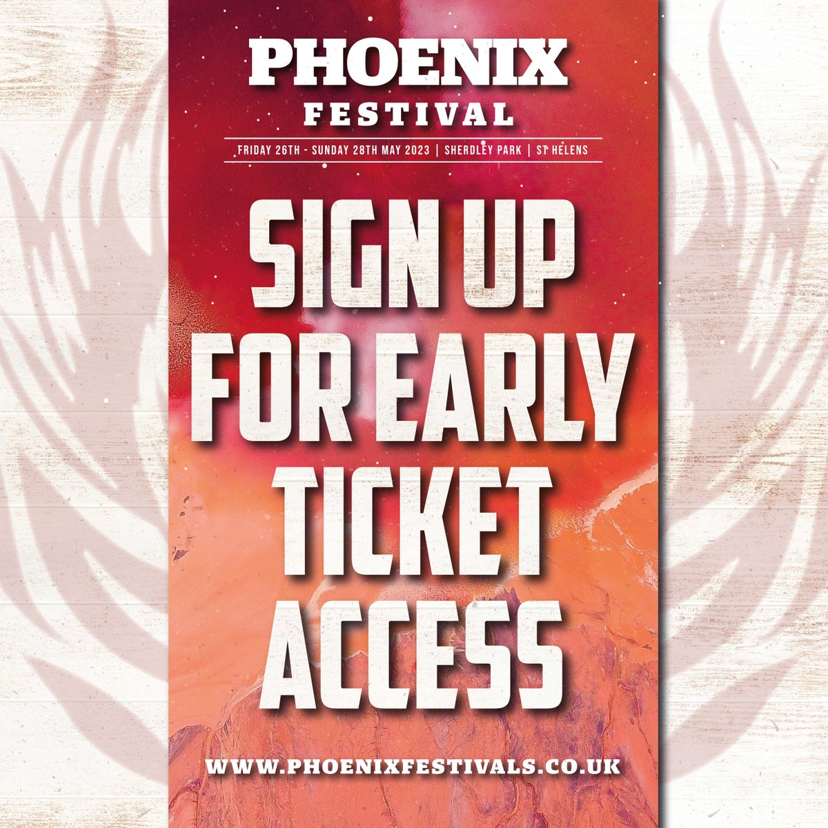 Sign up over at our website to gain early access to exclusive announcements, tickets &amp; lineup info! 👇

Don't miss out, be the first to know ➡️ phoenixfestivals.co.uk

#phoenixfestival #sthelens #merseyside #musicfestival #signupnow