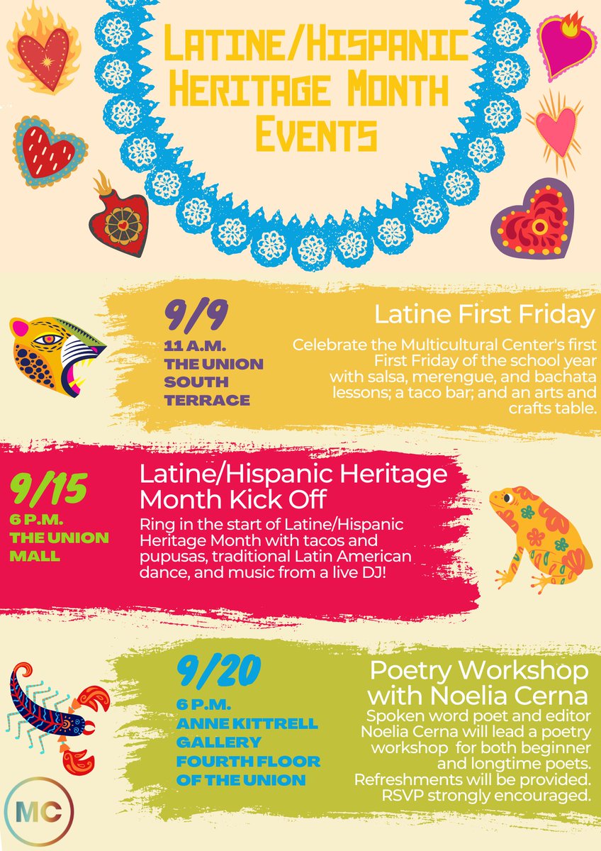 HogsUnited's tweet photo. 👀 Check out these Hispanic Heritage Month events happening on campus, starting today! #LosRazorbacks https://t.co/71WlMMytFw