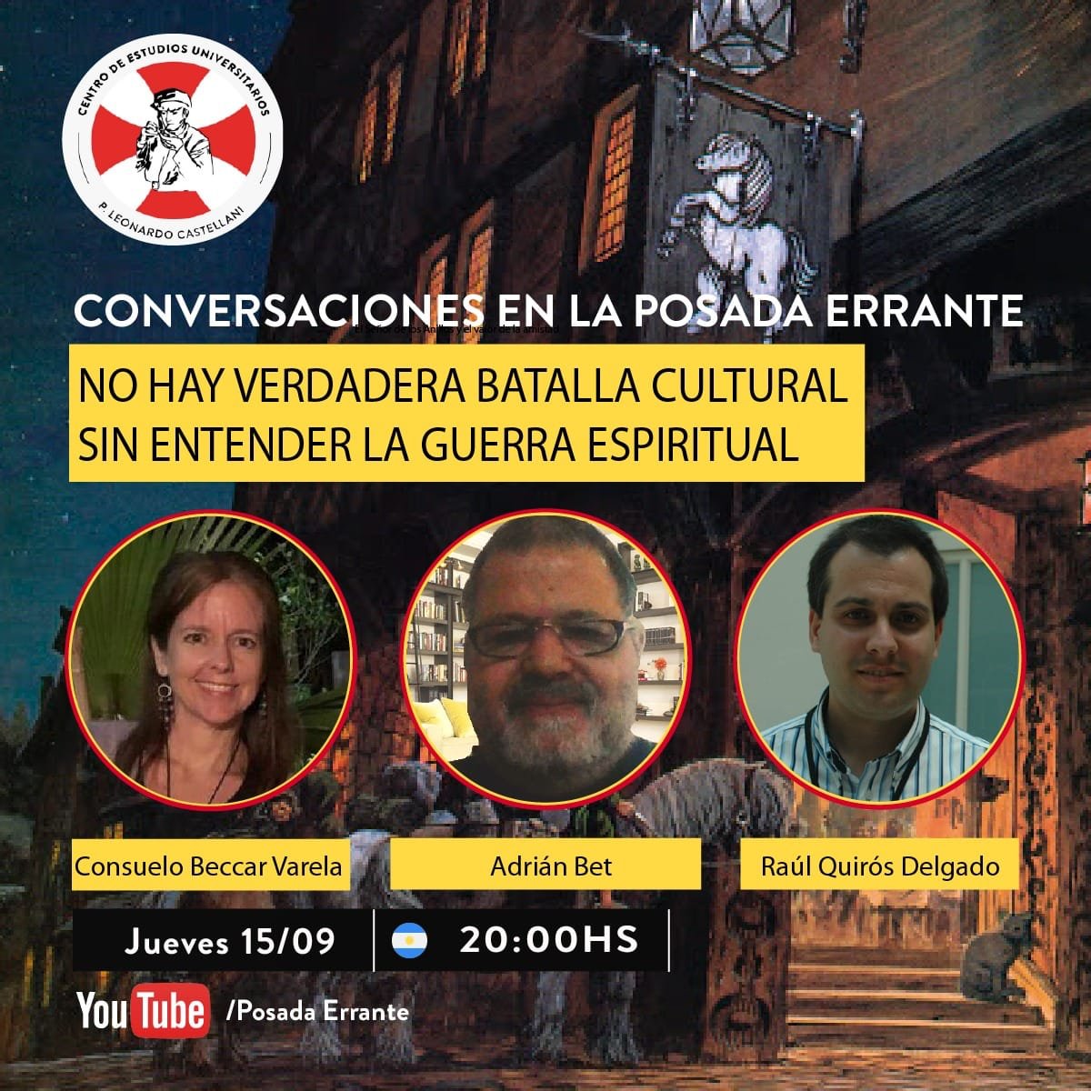 HOY a las 20 horas conversaremos sobre la batalla cultural y la guerra espiritual con los amigos de la MILICIA SAN LUIS IX.
¡Los esperamos!                                                                                                            👉🏼 youtu.be/xMwIGxpjKn0