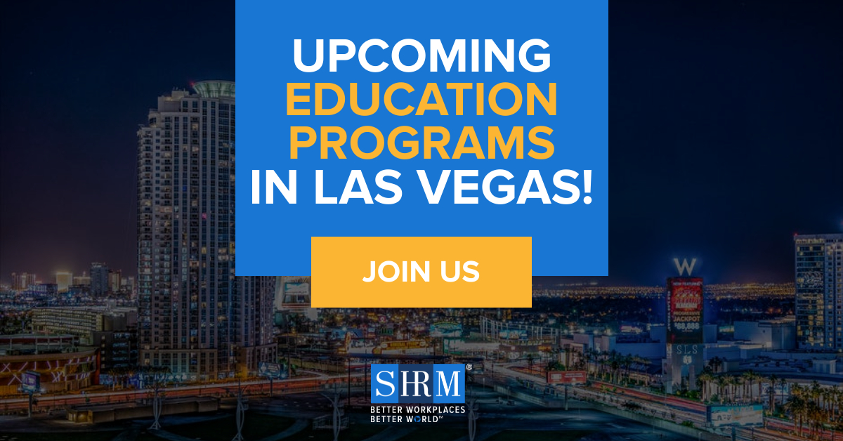 SHRM's tweet photo. What happens in Vegas doesn’t always stay in Vegas - especially when it comes to the valuable knowledge you’ll gain when you attend a SHRM in-person seminar in Las Vegas this November. Join us: https://t.co/6zKspzgAFd #SHRMEducation https://t.co/J4zIi7zWCX