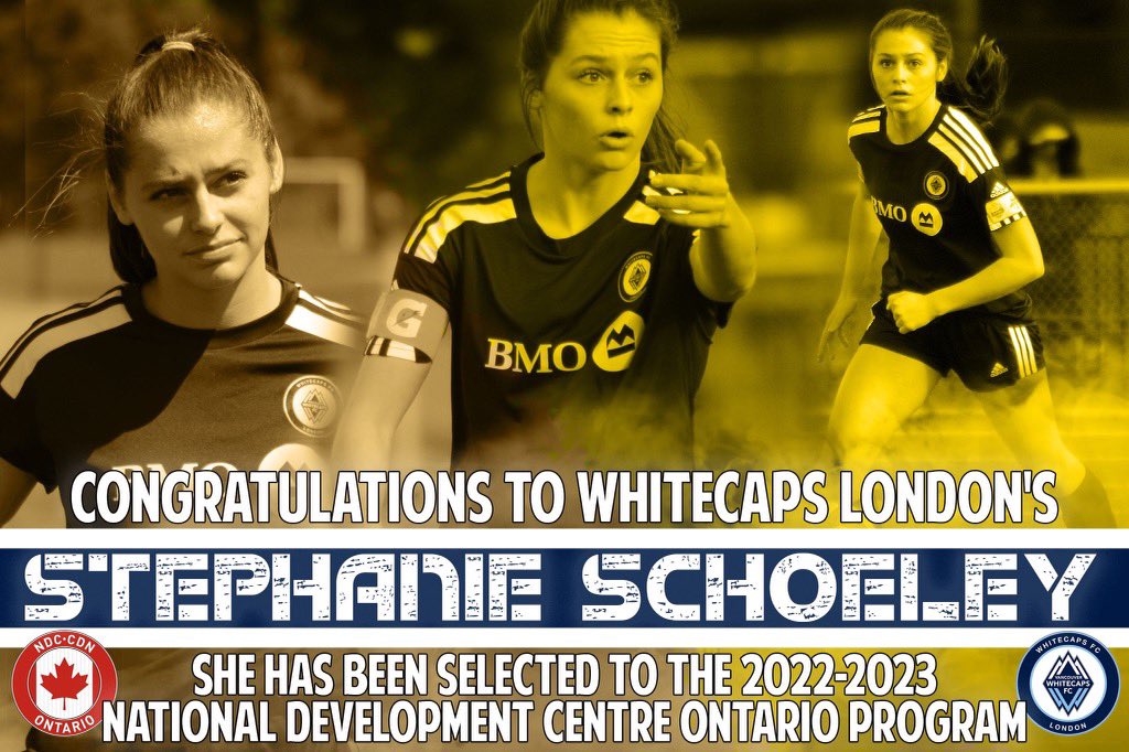 🚨WHITECAPS SCHOELEY SELECTED TO NDC ONTARIO PROGRAM🚨

#whitecapslondon U17 OPDL Girls Stephanie Schoeley has been selected to the National Development Centre Ontario Program❗️ 

Congrats Stephanie, we wish you the best and are very proud of this accomplishment 👏 @NDC_Ontario