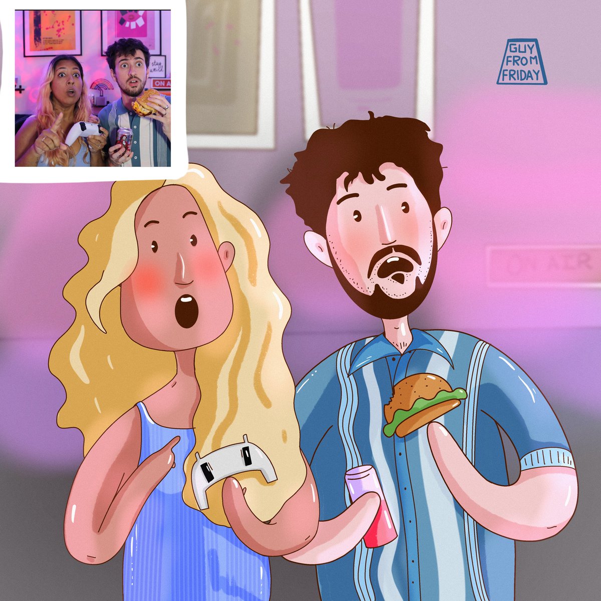 GuyFromFriday's tweet photo. Oooo !!! What's there ??? 😀 .
Created these fun avatars of  @jammi_dodger94 and @sherbetlemon007  because, 'why not' ☺️☺️☺️ #drawing https://t.co/RiIt9DFHJa