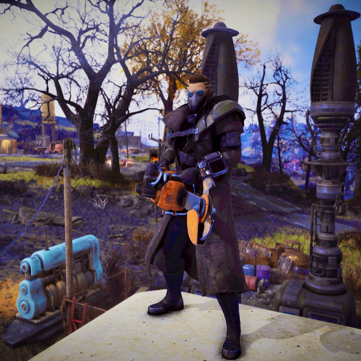 CourierZero7's tweet photo. This auto axe is amazing! looking forward to getting the mods to make it more powerful 😈 #Fallout76 #XboxSeriesX #ThePitt #AutoAxe #VirtualPhotography https://t.co/Ejg88WQksu