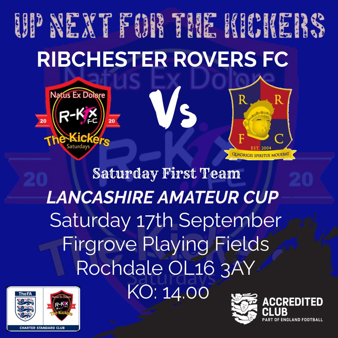 RKIX1st's tweet photo. Get yourself along and support the lads in our first venture in this competition. 

Ribchester Rovers FC play in the Mid Lancashire Football Premier League so it will be a tough test for the boys but one we are looking forward to. 

#THEKICKERS #RKIXFC https://t.co/FCFOBwSMjw