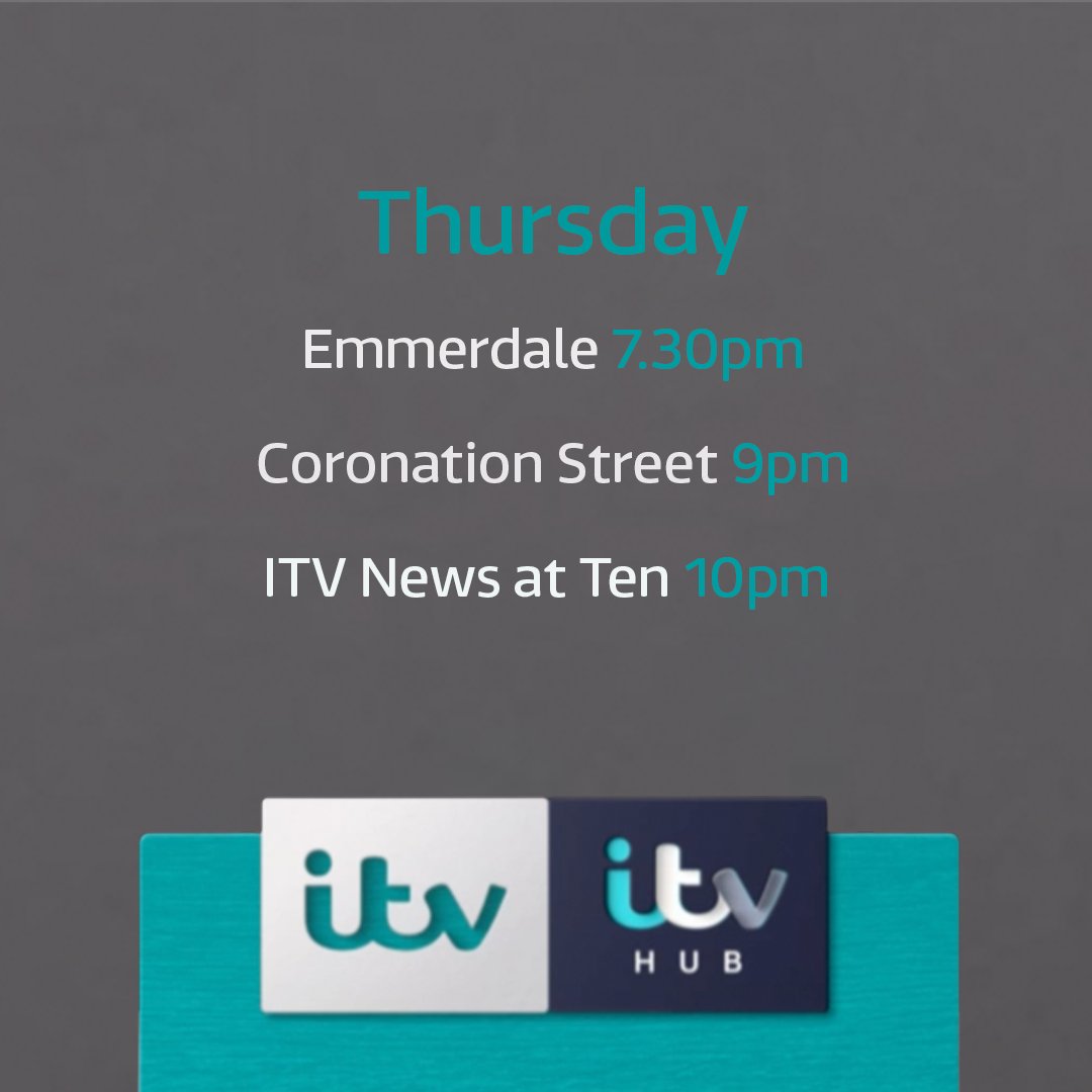 ITV on Twitter "Thursday evening's amended schedule. https//t.co