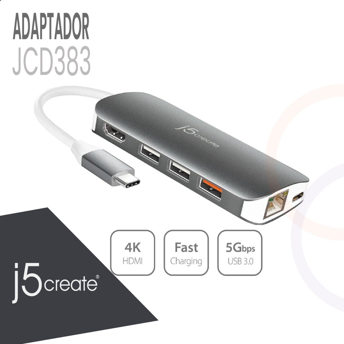 eStarTech's tweet photo. Multi Adaptador 9en1 PD: 100W de #J5Create tiene:
✔️1 USB-C 3.0(power delivery 3.0 y transferencia de data)
✔️2 USB-A 3.1
✔️1 USB-A 3.1 con BC 1.2
✔️1 SD &amp; microSD
✔️1 4K HDMI
✔️1 RJ45 Gigabit Ethernet 

#j5createlatam #multiadaptador #jcd383 #pd100w #9en1 #hdmi #estartechnology https://t.co/WNCjAicc7t