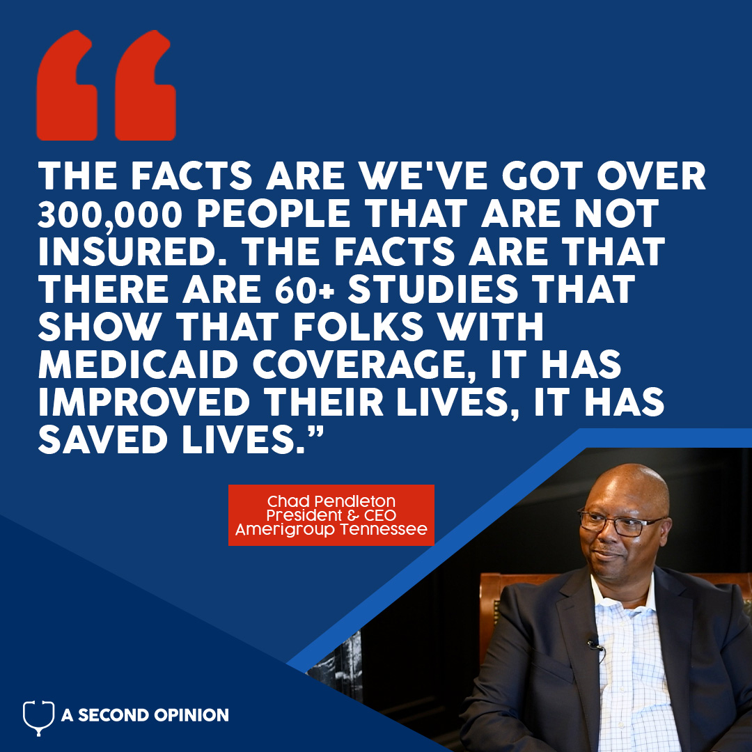 <a href="/Amerigroup/">Amerigroup</a> Tennessee CEO Chad Pendleton shares how they are creatively addressing the diverse needs of #Medicaid members, &amp; how a change in policy could dramatically impact health outcomes for thousands of Tennesseans. Listen on <a href="/asopodcast/">A Second Opinion Podcast</a>: podcasts.apple.com/us/podcast/192… 
#medtwitter