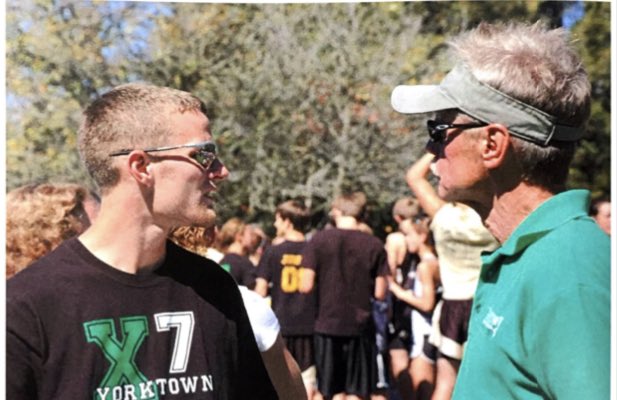 YHSDistance's tweet photo. One of the most special weekends of the season coming up this Saturday for #YtownXC 
The Yorktown “Jim Leffler” Invitational Cross Country Meet. 
I am proud to say that Coach Leffler‘s fingerprints are still all over this program and everything that we do. Miss you Coach! #DIFJ https://t.co/r1HAzayhjU