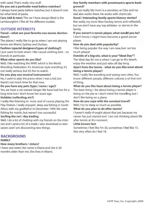 ATPMediaInfo's tweet image. "How do you deal with popularity," an 18-year-old @RogerFederer was asked.

"I like being popular the way I am now," Federer answered. "But not too much please!"

From house music and @WWE to his cat Ginger, learn more about teen Roger with this @ATPTour Q&amp;amp;A from 2000. #RForever