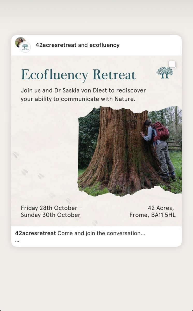 Rediscover your ability to communicate with any aspect of Nature 💚 Maybe you’d forgotten that you can do this, or told it’s impossible. But it’s your birth right, and the more-than-human world is waiting for you to join the conversation! 🌍 Details & booking: link in bio 💫