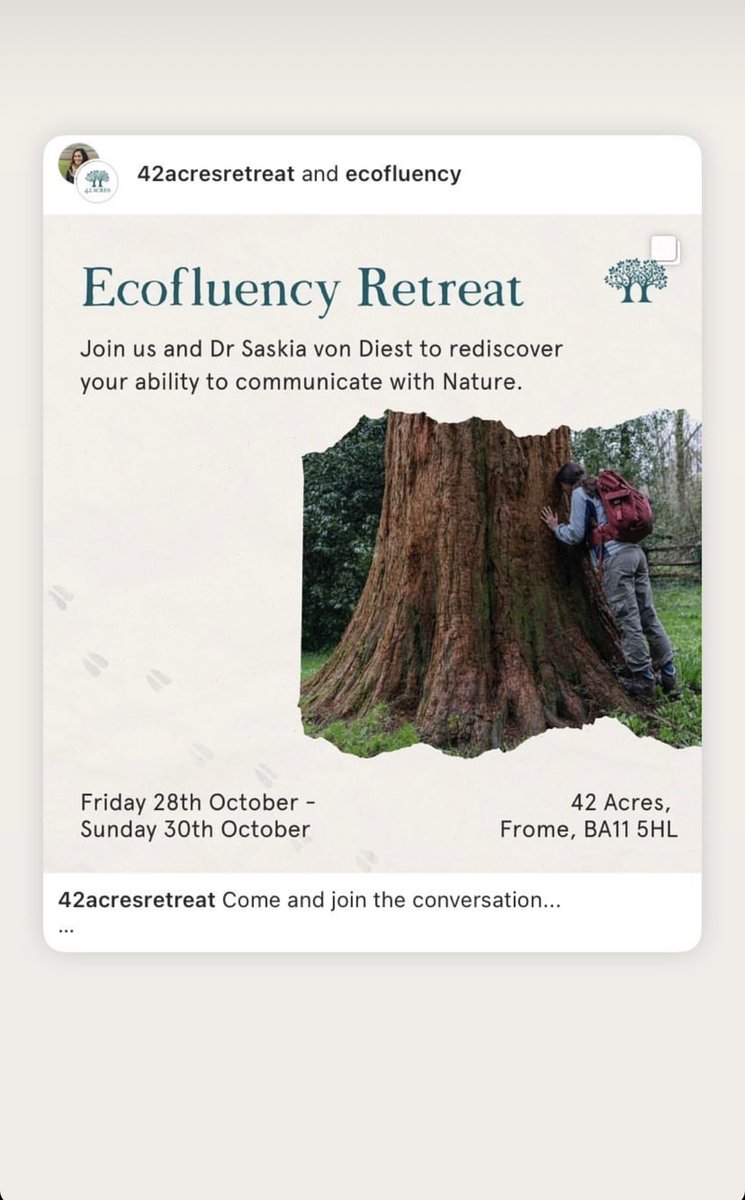 ecofluency's tweet photo. Rediscover your ability to communicate with any aspect of Nature 💚

Maybe you’d forgotten that you can do this, or told it’s impossible. But it’s your birth right, and the more-than-human world is waiting for you to join the conversation! 🌍

Details &amp; booking: link in bio 💫 https://t.co/fSDsgcBti1