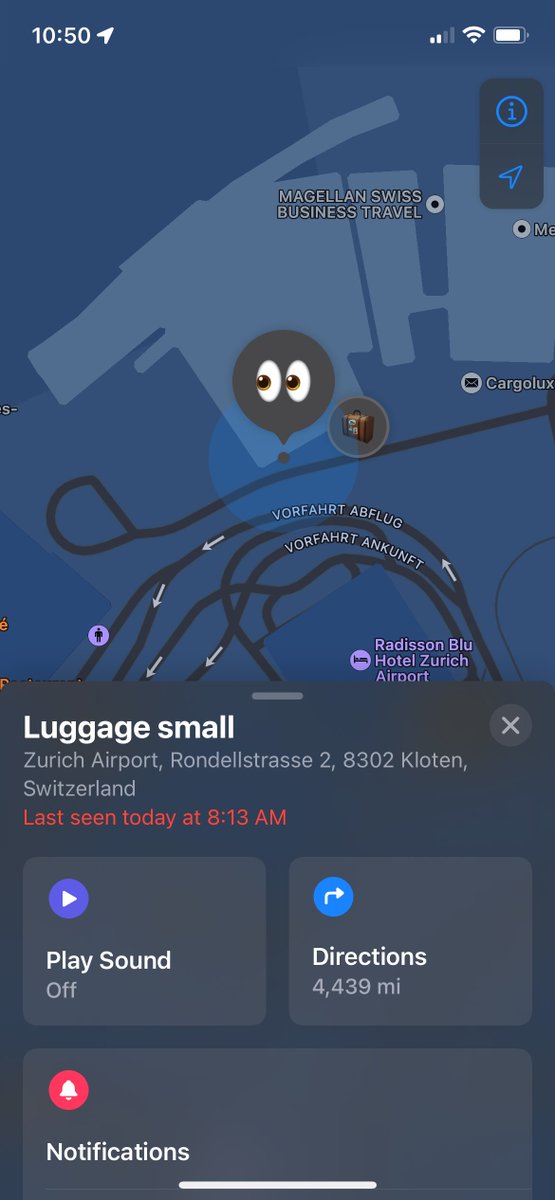 mgrisdale's tweet photo. @FlySWISS #fail I know where my luggage is, even if you don't. #lostluggage #luggage #Zurichairport https://t.co/DZ1W1ct0J7