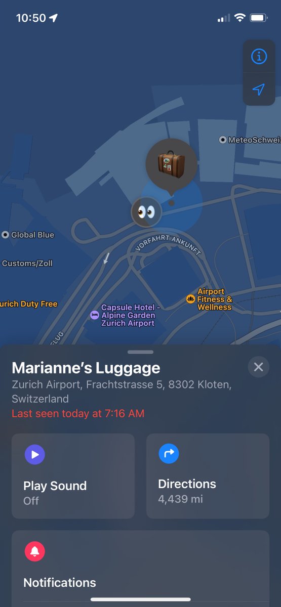 mgrisdale's tweet photo. @FlySWISS #fail I know where my luggage is, even if you don't. #lostluggage #luggage #Zurichairport https://t.co/DZ1W1ct0J7