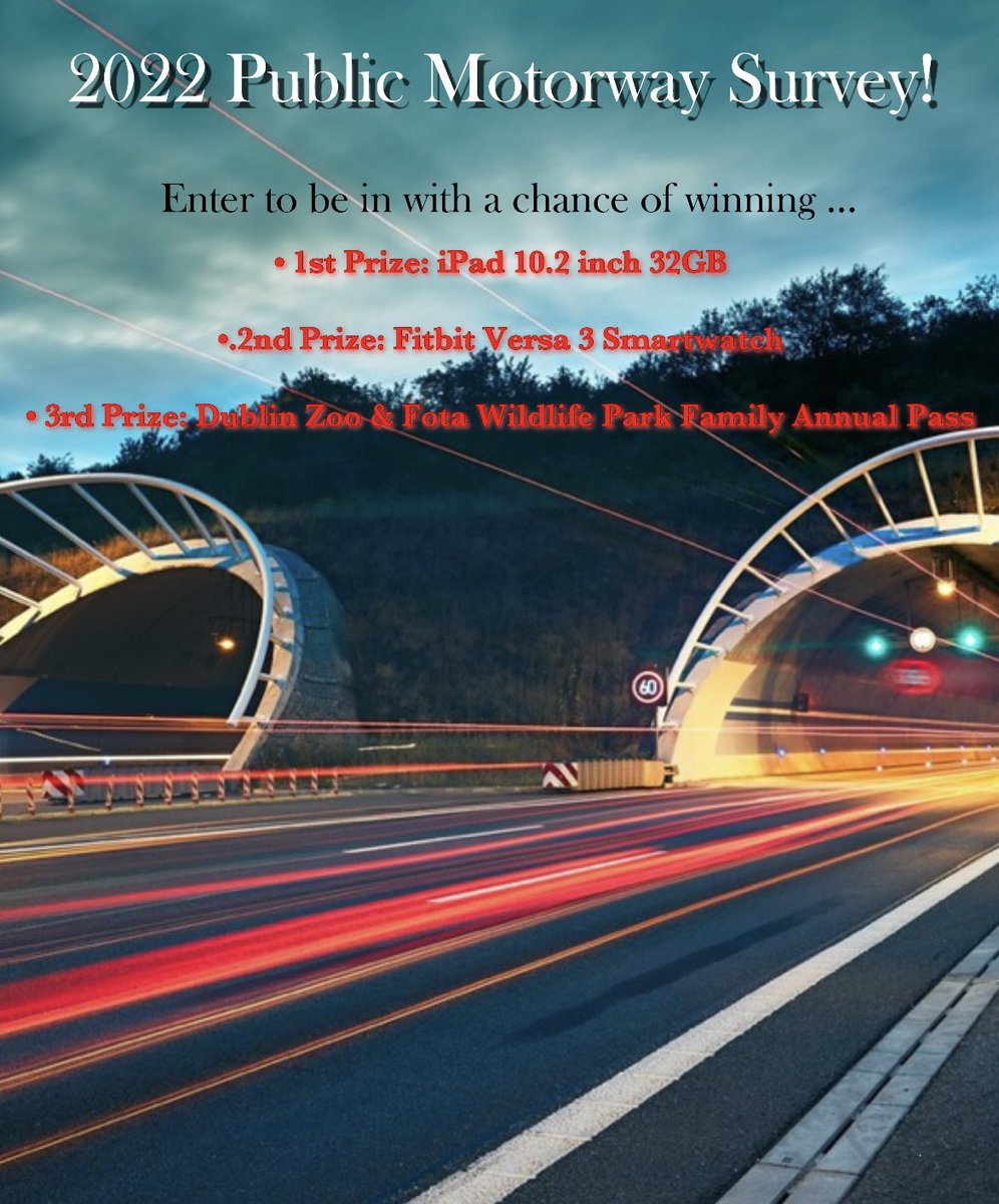 Calling all Dublin and Jack Lynch tunnel users! Fancy being in with the chance of winning one of these amazing prizes? All you have to do to enter is complete the survey through this link: 

sphinxonline.com/surveyserver/s… 

#dublintunnel #jacklynchtunnel #motorists #dublincity #ireland