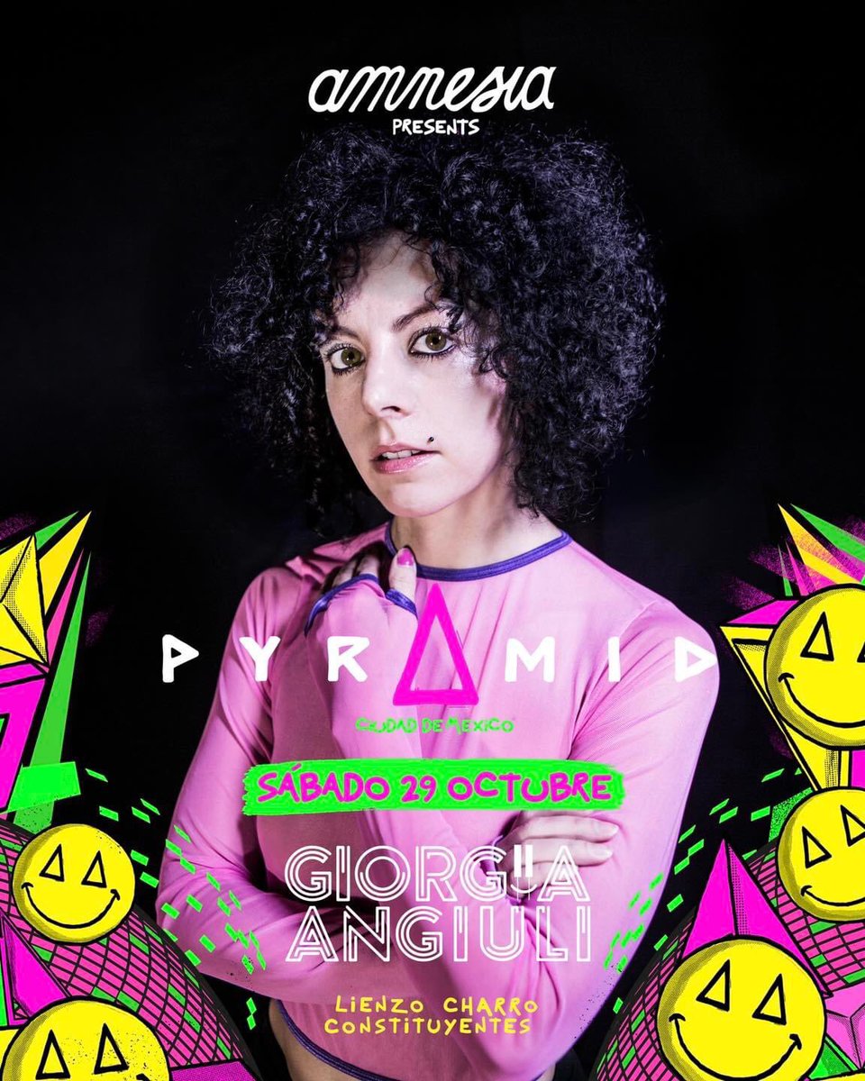 NochesElectroMx's tweet photo. Miren quién se une al line up para la llegada de Pyramid Ibiza a CDMX 🤩 La reina de los sintetizadores melódicos y letras de ensueño, Giorgia Angiuli 👏🏻
Amnesia Presenta Pyramid.
29.Octubre.2022 #CDMX
🎟556187-0424📲
+https://t.co/gesaFBL4R5
#DipMusic #NochesElectrónicas https://t.co/ePWVmPJEg6
