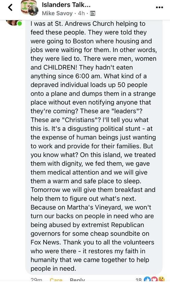 ChrisMaley's tweet photo. @Jim_Jordan A response from a Martha's Vineyard resident. 
Sorry that the GQP gets itself off by hurting innocents. https://t.co/t25TTs776T