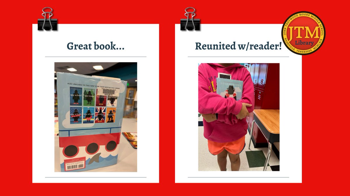 jtmoorelibrary's tweet photo. Found in the library: Book from a church library! Way to go, Inglewood Baptist, providing great stories for your patron-parishioners. We took good care of your resource and reunited it with its reader! #WideningHearts&amp;Minds #ReadMoore #LibrariesEverywhere https://t.co/tWIB6bxSWK