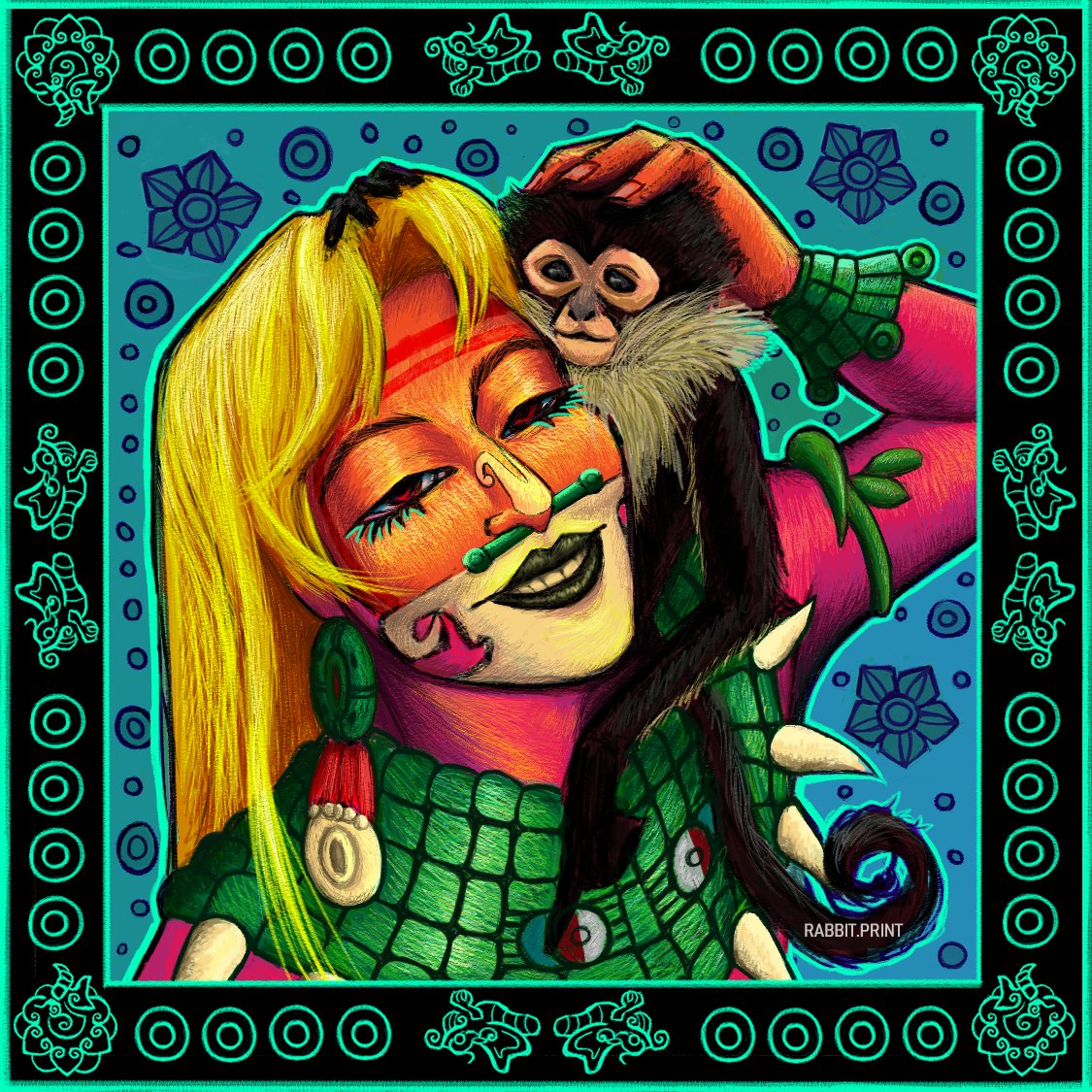 TheRabbitPrint's tweet photo. Hi I'm Rabbit.Print and I'm a Mexican-American illustrator proud of their indigenous heritage. I like to draw Mexica/Nahua lore+culture and my lived experience as a brown person in the continental Americas. Viva Mexico!
#latineheritagemonth #latinoheritagemonth 
#poderprieto https://t.co/WzPxR8d1yk